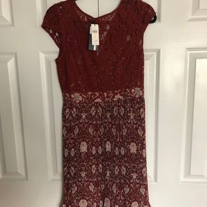 Anthropologie Arcadia Pleat Dress